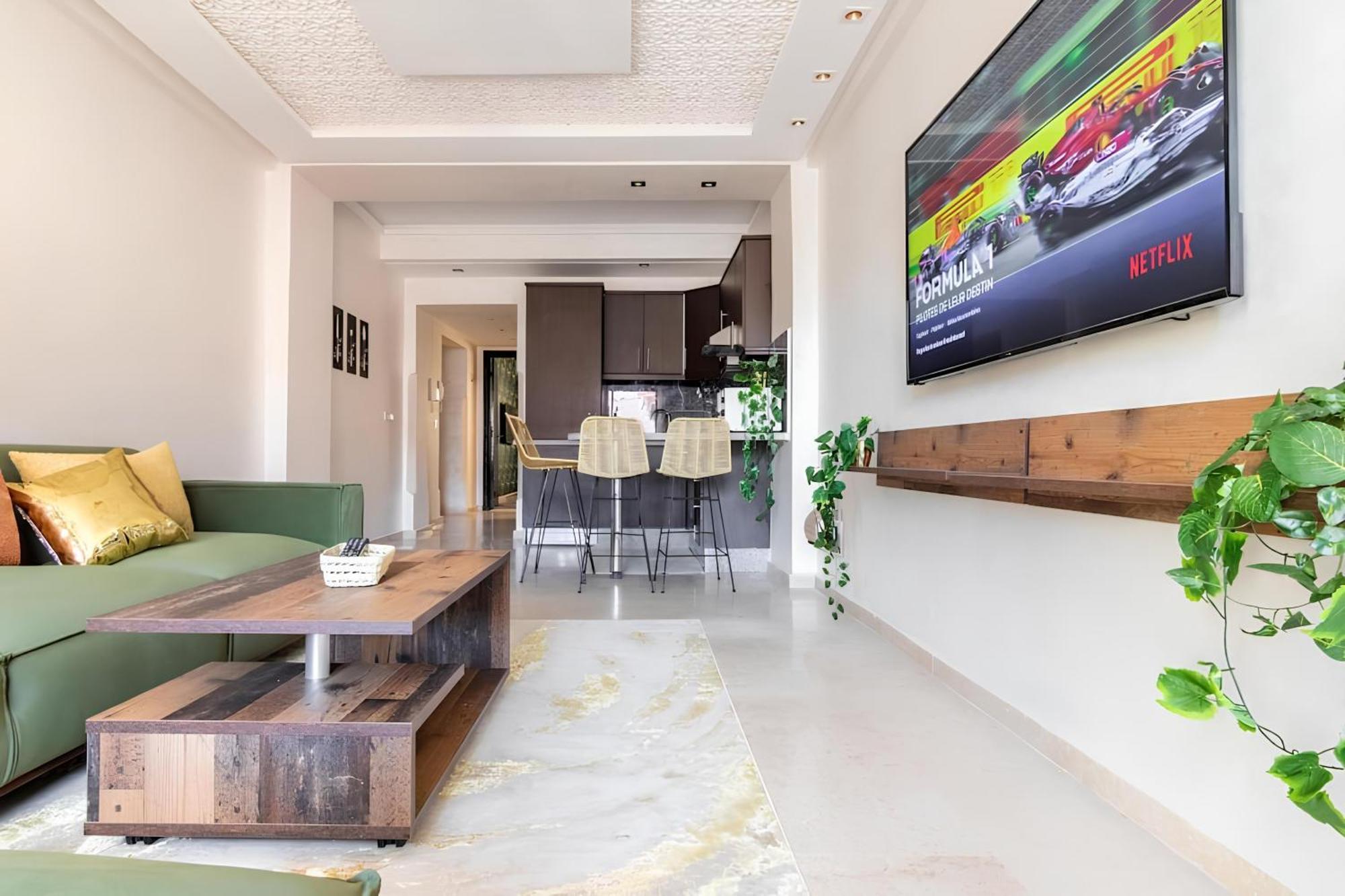 C-Appartement De Luxe Plein Centre De Gueliz Avec Piscine Parking Wifi Netflix Marraquexe Exterior foto